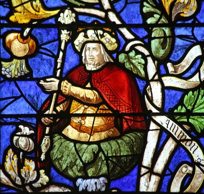 Window depicting King Ammon on the Tree of Jesse by French School